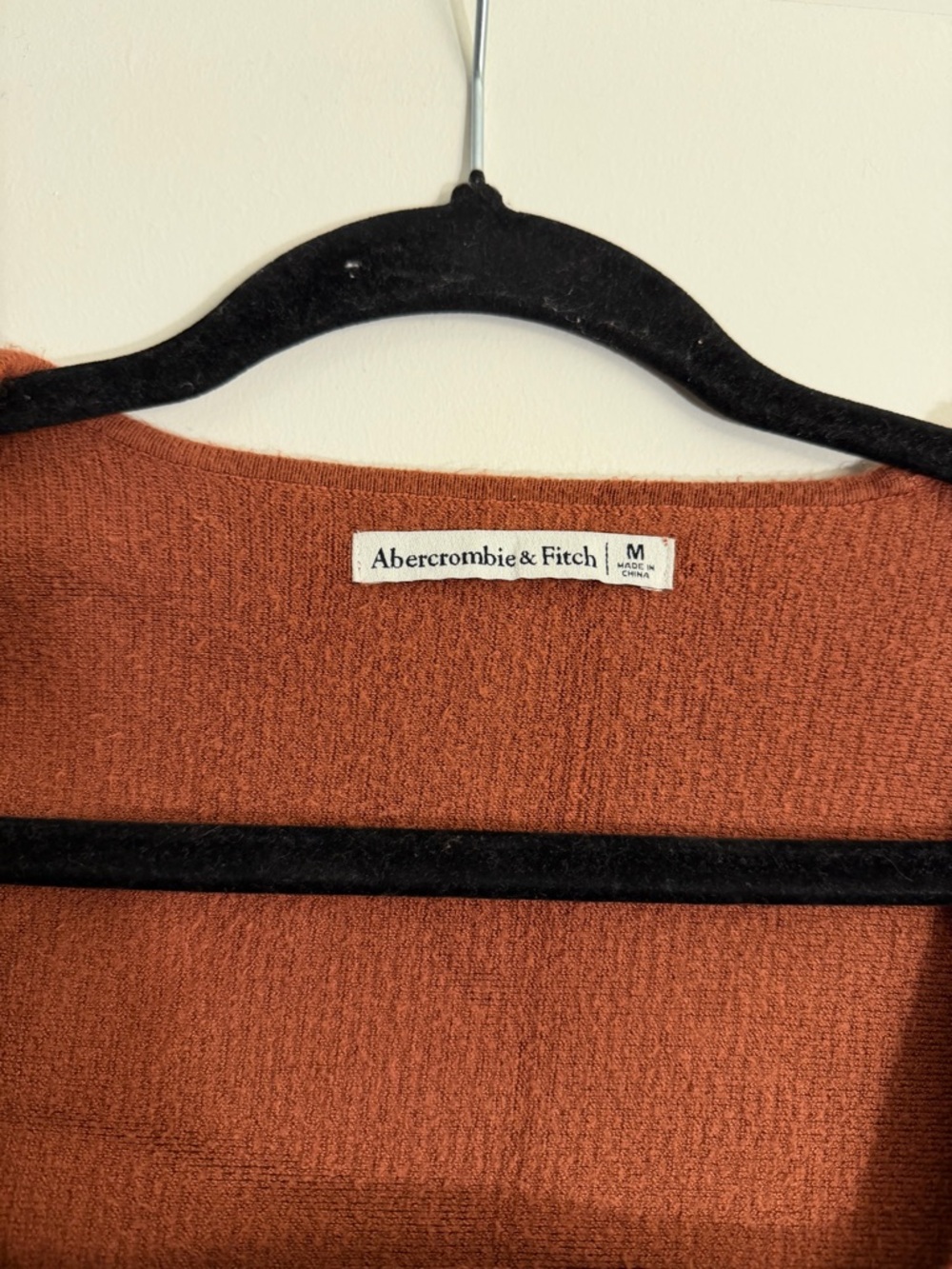 Abercrombie & Fitch Rust Ribbed Square-Neck Sweater - Picture 3 of 3